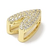 Rack Plating  Brass Micro Pave Clear Cubic Zirconia Slide Charms LS-KK-R163-10G-2