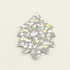 Ornament Accessories Leaf Plastic Paillette Beads X-PVC-Q033-D13-1