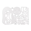 Cute Girl Carbon Steel Cutting Dies Stencils DIY-P076-71-4