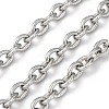 304 Stainless Steel Textured Cable Chains CHS-K023-06P-1