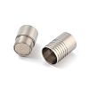 Tarnish Resistant 304 Stainless Steel Magnetic Clasps with Glue-in Ends STAS-F149-04P-D-1