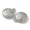 Anti-Tarnish 304 Stainless Steel Pendants STAS-Q334-12P-03-2