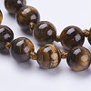 Natural Tiger Eye Beaded Necklaces NJEW-P202-36-A31-2