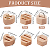 Olycraft 6Ppcs 3 Styles Wood Finger Ring Display Stands RDIS-OC0001-04-2
