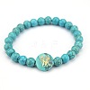 Minimalist European Style Constellation Synthetic Turquoise Beaded Stretch Bracelets for Women XC6059-6-1
