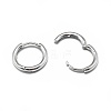 Anti-Tarnish Rhodium Plated 925 Sterling Silver Hoop Earrings STER-L057-077A-2