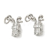 Brass Micro Pave Cubic Zirconia Pendants X-KK-Z120-29P-1