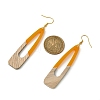 Two Tone Resin & Wood Dangle Earrings EJEW-JE05508-01-2