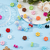 110Pcs 11 Colors Baking Paint Opaque Acrylic Beads MACR-HS0001-05-4