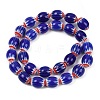 Handmade Millefiori Glass Oval Bead Strands LK-Z001-01A-2