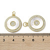 Brass Micro Pave Cubic Zirconia Pendants KK-G485-17E-G-3