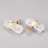 Natural Quartz Crystal Stud Earrings EJEW-I212-F-02G-2