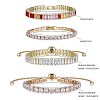 4Pcs 4 Style Cubic Zirconia Tennis Bracelets Set BJEW-SZ0002-66G-2