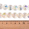 Electroplate Transparent Glass Beads Strands EGLA-N056-01A-12-4