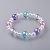 Transparent Acrylic Imitated Pearl  Stretch Kids Bracelets BJEW-JB04575-05-1