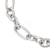 304 Stainless Steel Figaro Chain Bracelets for Women Men BJEW-JB13433-3