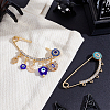 2Pcs 2 Colors Brass Brooch Findings KK-PH0013-71-4