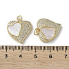 Brass Micro Pave Cubic Zirconia Pendants KK-G485-34G-G-3