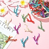 60Pcs 6 Colors Acrylic Pendants OACR-YW0003-18-4