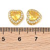 Brass Pave Cubic Zirconia Beads CU-CBA3D67-08G-08-3