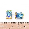 5-Petal Rack Plating Brass Enamel Bead Cap LS-X-KK-P024-13-RS-4