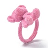 Bear Flocky Adjustable Ring for Teen Girl Women RJEW-G117-01B-3