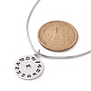 201 Stainless Steel 12 Constellations Pendant Necklace with 304 Stainless Steel Snake Chains for Women NJEW-JN04140-5