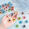 ARRICRAFT 30Pcs Transparent Evil Eye Resin Pendants FIND-AR0003-04-3