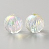 UV Plating Transparent Acrylic Beads OACR-WH20006-08E-1