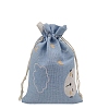 Printed Cotton Imitation Burlap Packing Pouches Drawstring Bags PW-WG7B662-06-1