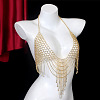 Alloy Full Crystal Rhinestone Mesh Tassel Chest Sexy Body Chains for Bikini FS-WG2AAFB-02-2
