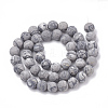 Natural Map Stone/Picasso Stone/Picasso Jasper Beads Strands X-G-T106-224-3