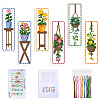 1 Bag Bookmarks Painting Needle Felting Kit for Beginners DIY-CP0013-36B-1