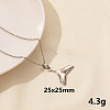 Stainless Steel Fishtail Pendant Necklaces UW1912-7-1