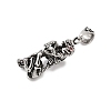 316 Surgical Stainless Steel Pave Cubic Zirconia Pendants STAS-D304-38AS-2