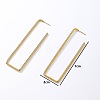 Stylish Rectangle 201 Stainless Steel Stud Earrings SR0973-1