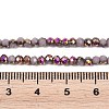 Electroplate Glass Beads Stradns EGLA-H114-02B-10-3