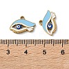 Evil Eye Themes 304 Stainless Steel Enamel Pendants STAS-B100-02G-04-3