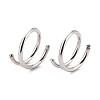 Double Nose Ring for Single Piercing AJEW-C010-02P-01-2