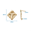 Brass Stud Earring Findings KK-TA0007-13G-8