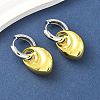 Nuggets Brass Hoop Earrings for Women EJEW-U057-06B-03GP-2