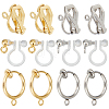 SUNNYCLUE 36Pcs 6 Styles 304 Stainless Steel Clip-on Earring Findings STAS-SC0008-33-1