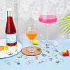 BENECREAT 20Pcs 20 Style Ocean Theme Alloy Enamel Wine Glass Charms AJEW-BC0003-78-6