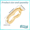 2Pcs Platinum Plated 925 Sterling Silver Rhinestone Twister Clasps FIND-GO0002-57-2