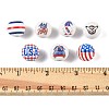 32Pcs 8 Style Independence Day Theme Wood European Beads WOOD-FP0001-03-2