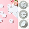 80Pcs Plastic Brooch Base Settings KY-SC0002-39A-3
