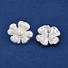 Flower Brass Stud Earrings EJEW-Q391-24S-3