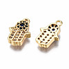 Brass Micro Pave Cubic Zirconia Charms KK-Q277-070-NF-3