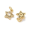 Brass Micro Pave Cubic Zirconia Pendants KK-A291-13A-G05-2
