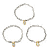 Brass Oval with Jesus Charms Bracelets BJEW-B148-03A-2